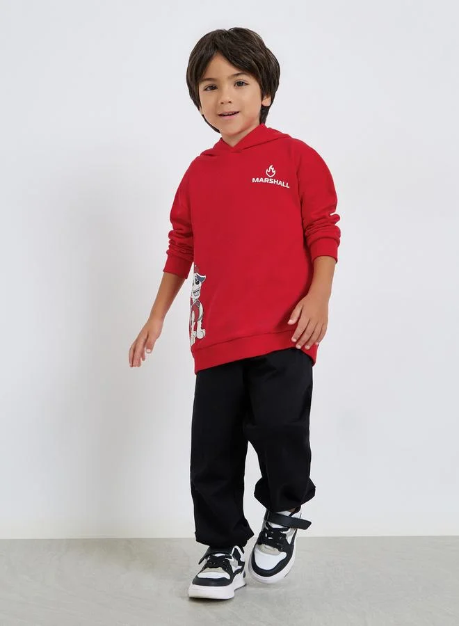 Styli Boys Red Paw Patrol Cotton Hoodie